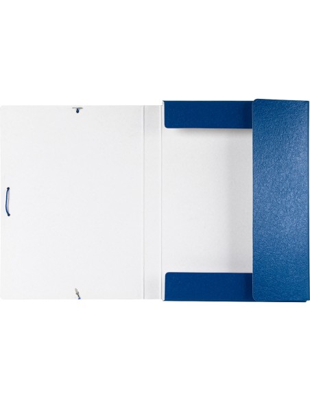 CI | Carpeta proyectos liderpapel folio lomo 30mm carton gofrado azul