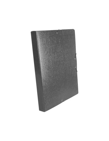CI | Carpeta proyectos liderpapel folio lomo 30mm carton gofrado gris