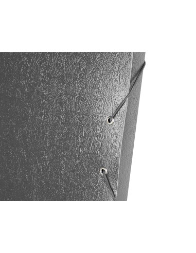 CI | Carpeta proyectos liderpapel folio lomo 30mm carton gofrado gris
