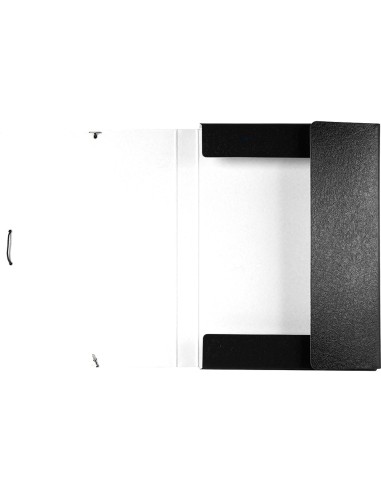CI | Carpeta proyectos liderpapel folio lomo 30mm carton gofrado negra