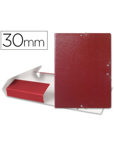 CI | Carpeta proyectos liderpapel folio lomo 30mm carton gofrado roja