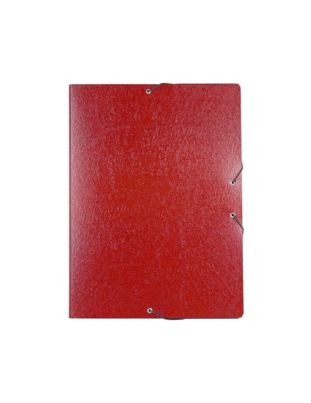 CI | Carpeta proyectos liderpapel folio lomo 30mm carton gofrado roja
