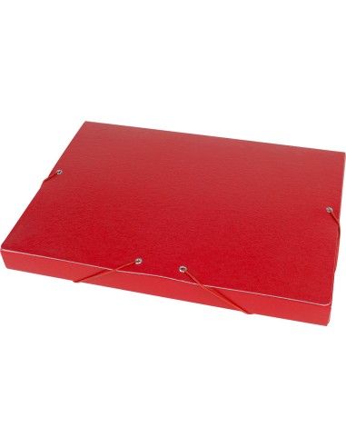 CI | Carpeta proyectos liderpapel folio lomo 30mm carton gofrado roja