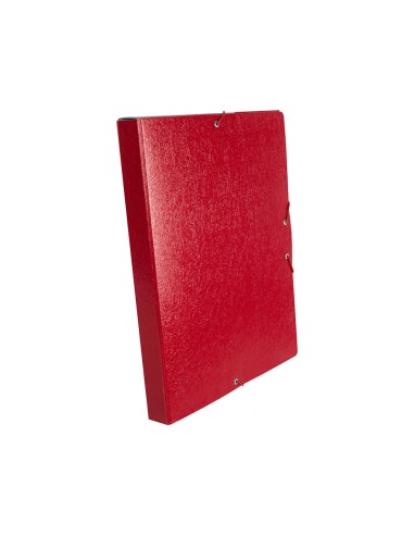 CI | Carpeta proyectos liderpapel folio lomo 30mm carton gofrado roja
