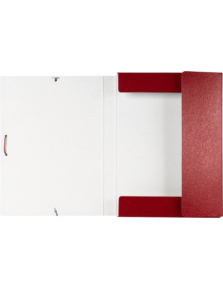 CI | Carpeta proyectos liderpapel folio lomo 30mm carton gofrado roja