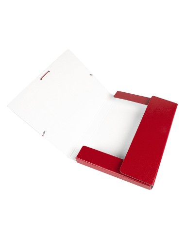 CI | Carpeta proyectos liderpapel folio lomo 30mm carton gofrado roja