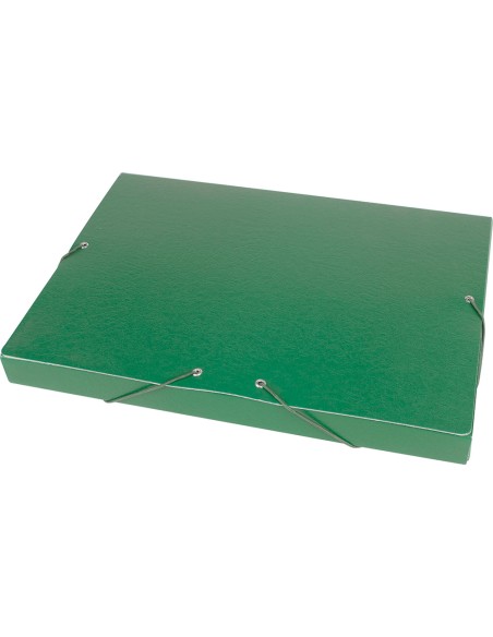CI | Carpeta proyectos liderpapel folio lomo 30mm carton gofrado verde