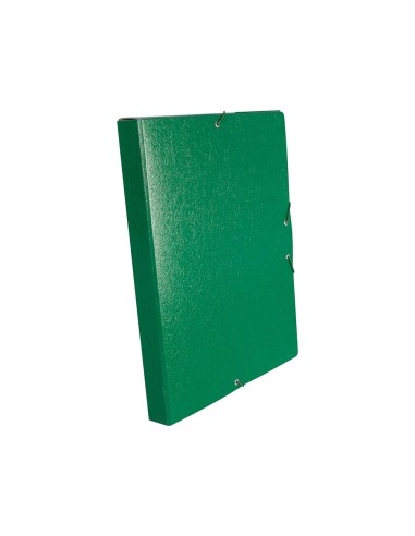 CI | Carpeta proyectos liderpapel folio lomo 30mm carton gofrado verde