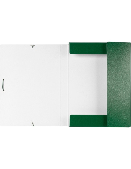 CI | Carpeta proyectos liderpapel folio lomo 30mm carton gofrado verde
