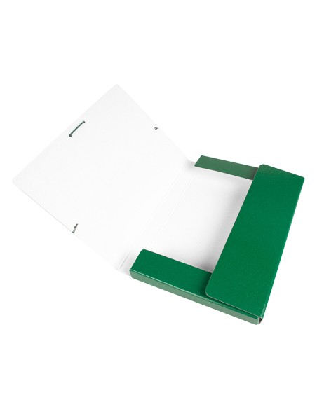 CI | Carpeta proyectos liderpapel folio lomo 30mm carton gofrado verde