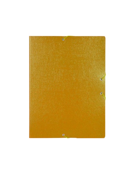 CI | Carpeta proyectos liderpapel folio lomo 50mm carton gofrado amarilla