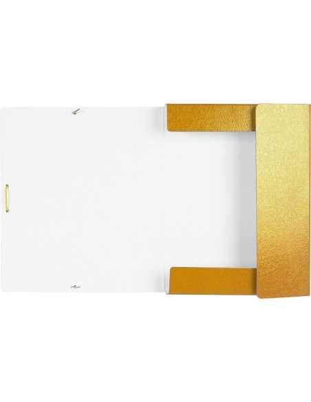 CI | Carpeta proyectos liderpapel folio lomo 50mm carton gofrado amarilla