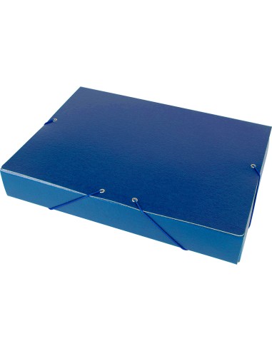 CI | Carpeta proyectos liderpapel folio lomo 50mm carton gofrado azul