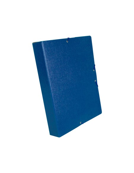 CI | Carpeta proyectos liderpapel folio lomo 50mm carton gofrado azul
