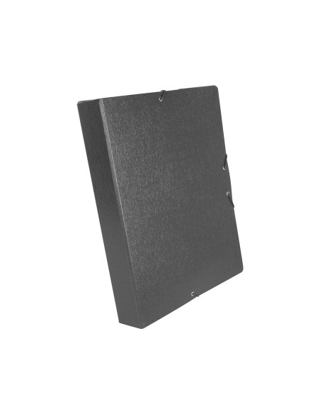 CI | Carpeta proyectos liderpapel folio lomo 50mm carton gofrado gris