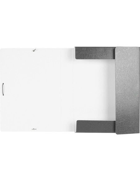CI | Carpeta proyectos liderpapel folio lomo 50mm carton gofrado gris