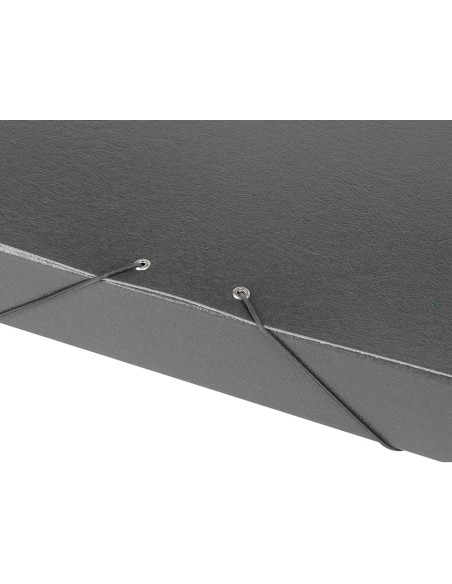 CI | Carpeta proyectos liderpapel folio lomo 50mm carton gofrado gris