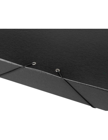 CI | Carpeta proyectos liderpapel folio lomo 50mm carton gofrado negra
