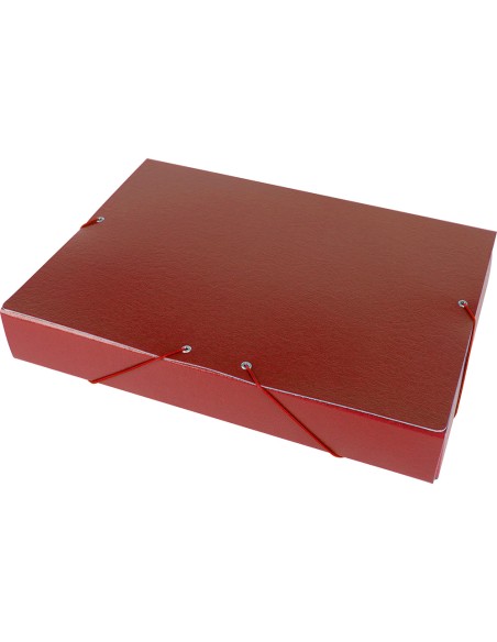 CI | Carpeta proyectos liderpapel folio lomo 50mm carton gofrado roja