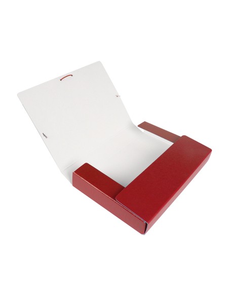 CI | Carpeta proyectos liderpapel folio lomo 50mm carton gofrado roja