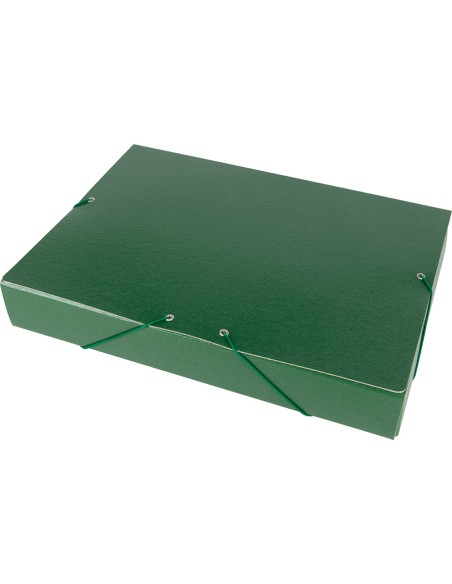 CI | Carpeta proyectos liderpapel folio lomo 50mm carton gofrado verde