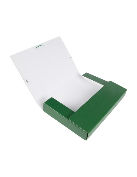 CI | Carpeta proyectos liderpapel folio lomo 50mm carton gofrado verde