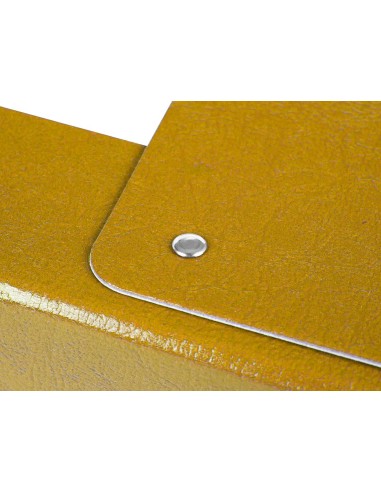 CI | Carpeta proyectos liderpapel folio lomo 70mm carton gofrado amarilla