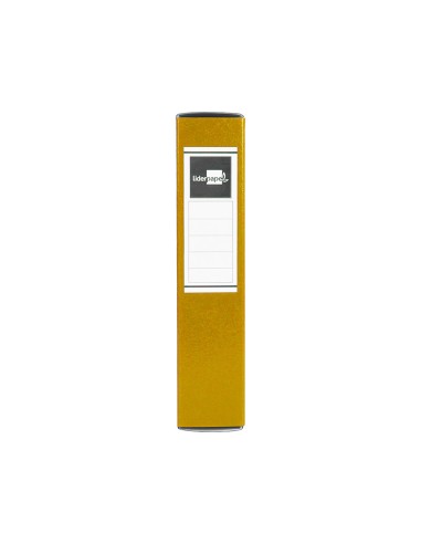 CI | Carpeta proyectos liderpapel folio lomo 70mm carton gofrado amarilla