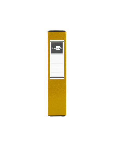 CI | Carpeta proyectos liderpapel folio lomo 70mm carton gofrado amarilla