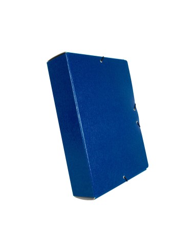 CI | Carpeta proyectos liderpapel folio lomo 70mm carton gofrado azul