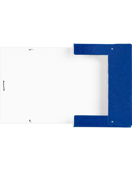 CI | Carpeta proyectos liderpapel folio lomo 70mm carton gofrado azul