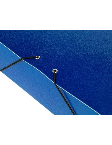 CI | Carpeta proyectos liderpapel folio lomo 70mm carton gofrado azul