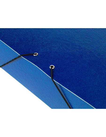CI | Carpeta proyectos liderpapel folio lomo 70mm carton gofrado azul