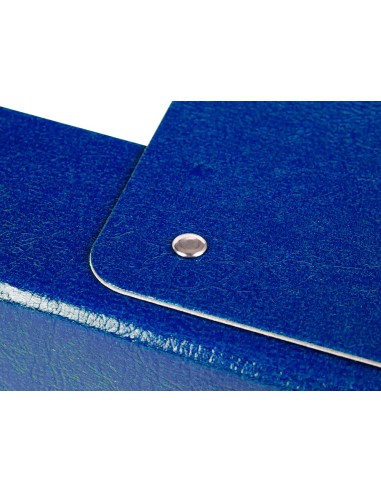 CI | Carpeta proyectos liderpapel folio lomo 70mm carton gofrado azul