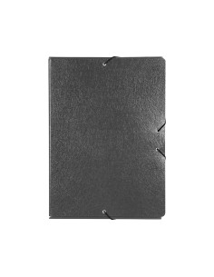 CI | Carpeta proyectos liderpapel folio lomo 70mm carton gofrado gris 2