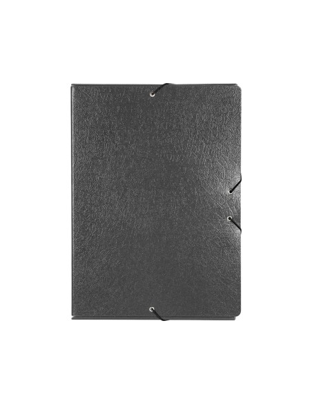 CI | Carpeta proyectos liderpapel folio lomo 70mm carton gofrado gris