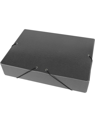 CI | Carpeta proyectos liderpapel folio lomo 70mm carton gofrado gris