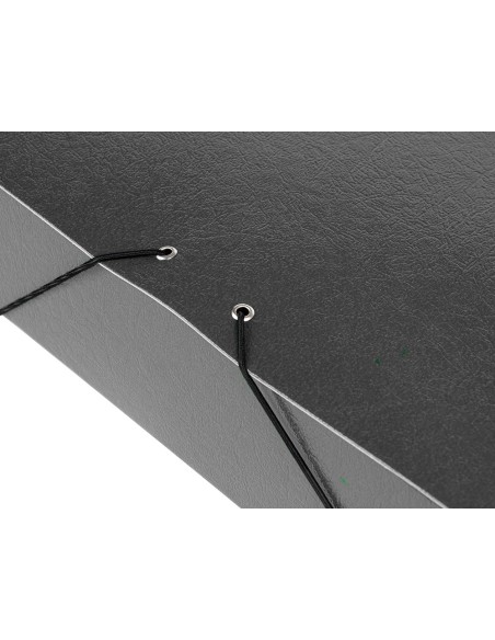 CI | Carpeta proyectos liderpapel folio lomo 70mm carton gofrado gris