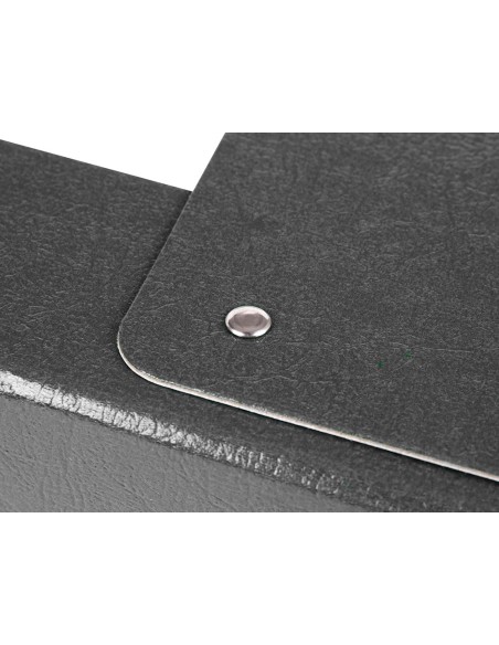 CI | Carpeta proyectos liderpapel folio lomo 70mm carton gofrado gris
