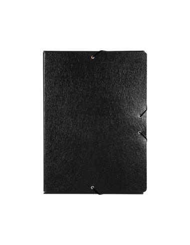 CI | Carpeta proyectos liderpapel folio lomo 70mm carton gofrado negra