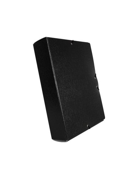 CI | Carpeta proyectos liderpapel folio lomo 70mm carton gofrado negra