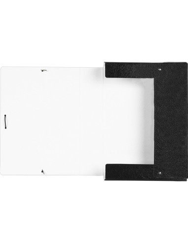 CI | Carpeta proyectos liderpapel folio lomo 70mm carton gofrado negra