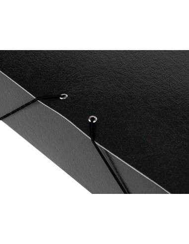 CI | Carpeta proyectos liderpapel folio lomo 70mm carton gofrado negra