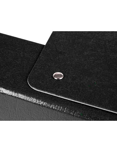 CI | Carpeta proyectos liderpapel folio lomo 70mm carton gofrado negra