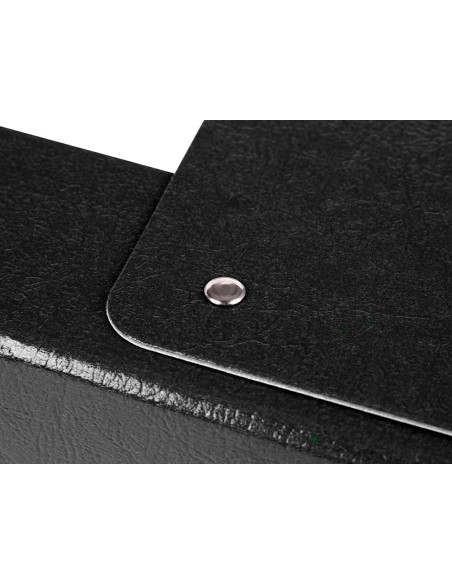 CI | Carpeta proyectos liderpapel folio lomo 70mm carton gofrado negra
