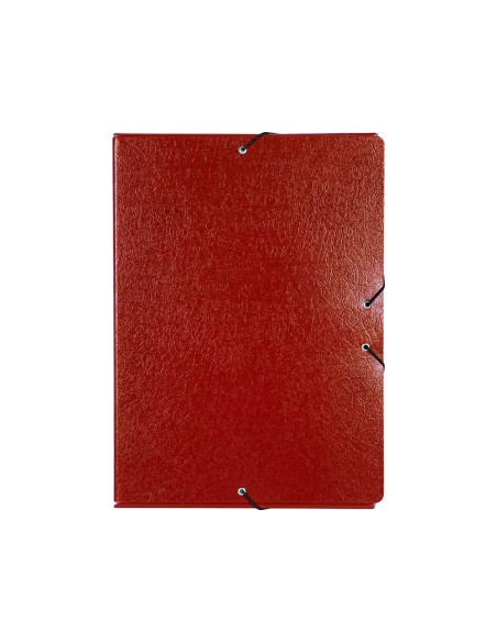 CI | Carpeta proyectos liderpapel folio lomo 70mm carton gofrado roja