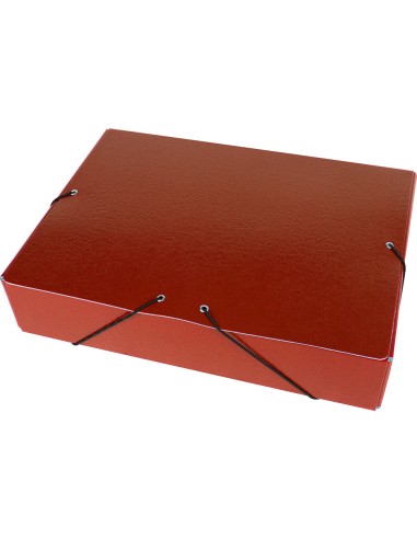 CI | Carpeta proyectos liderpapel folio lomo 70mm carton gofrado roja