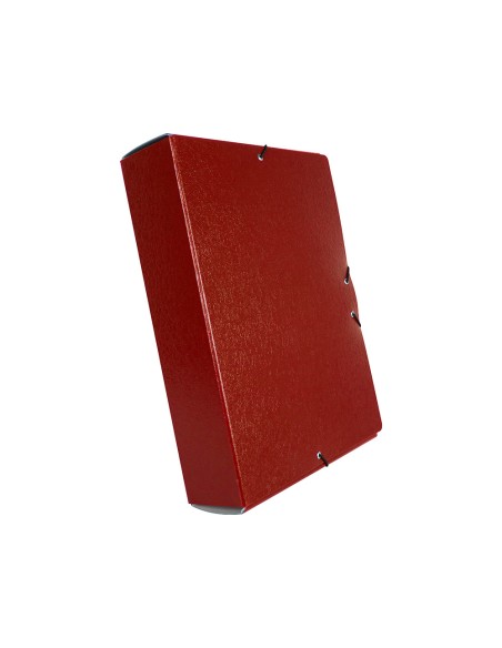 CI | Carpeta proyectos liderpapel folio lomo 70mm carton gofrado roja