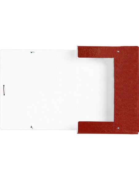 CI | Carpeta proyectos liderpapel folio lomo 70mm carton gofrado roja