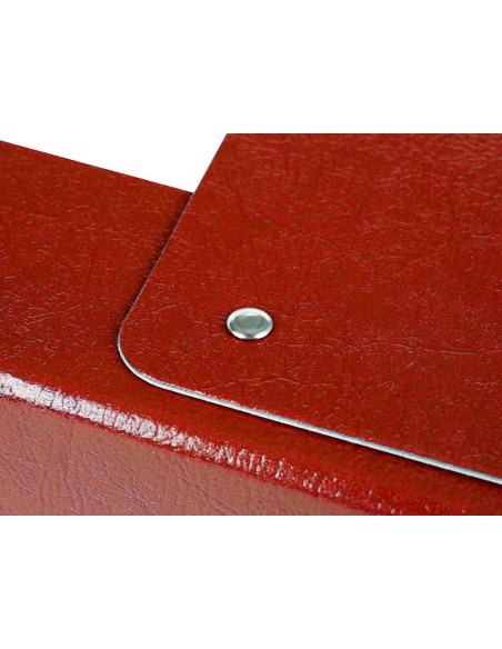 CI | Carpeta proyectos liderpapel folio lomo 70mm carton gofrado roja